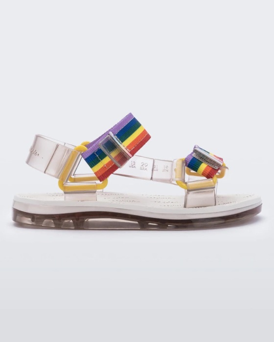 Mini Melissa Papete Rider Sandal-Kids White