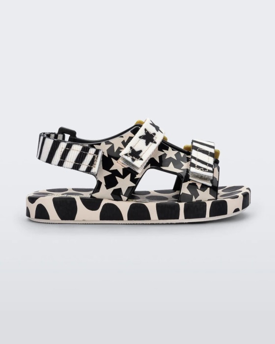 Mini Melissa Ping Pong Fabula Sandal-Baby Beige-Black