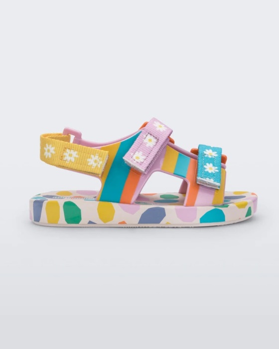 Mini Melissa Ping Pong Fabula Sandal-Baby Beige-Pink