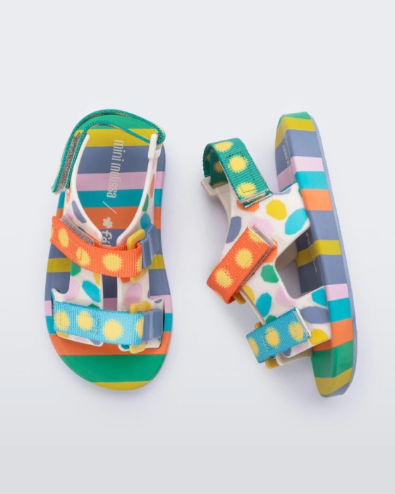 Mini Melissa Ping Pong Fabula Sandal-Baby Blue-Green