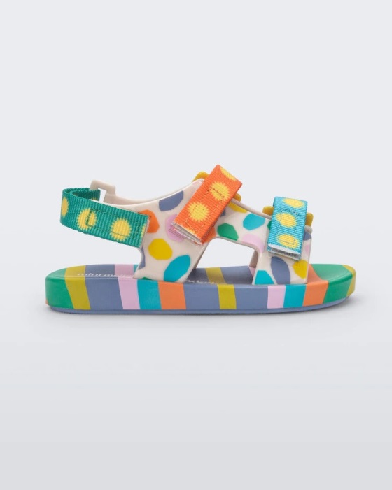 Mini Melissa Ping Pong Fabula Sandal-Baby Blue-Green