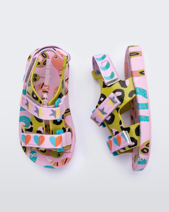 Mini Melissa Ping Pong Fabula Sandal-Baby Lilac-Blue