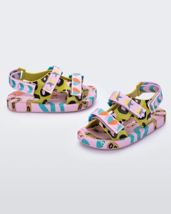 Mini Melissa Ping Pong Fabula Sandal-Baby Lilac-Blue