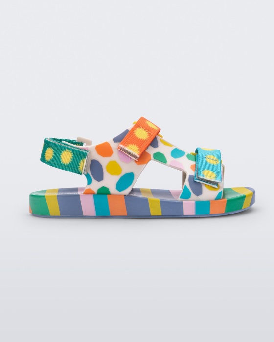 Mini Melissa Ping Pong Fabula Sandal-Kids Blue-Green