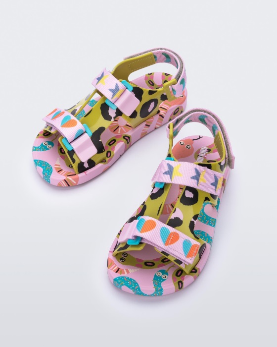 Mini Melissa Ping Pong Fabula Sandal-Kids Lilac-Blue