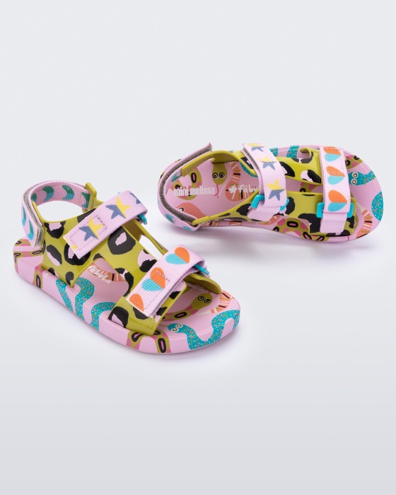 Mini Melissa Ping Pong Fabula Sandal-Kids Lilac-Blue