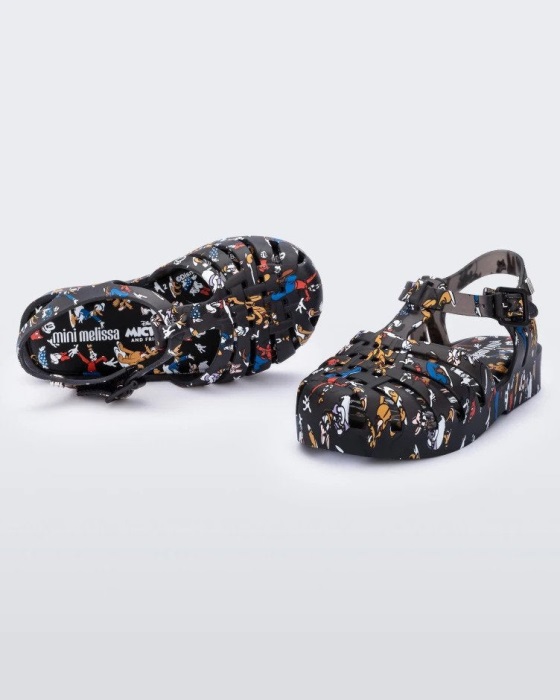 Mini Melissa Possession Mickey & Friends Sandal-Baby Black