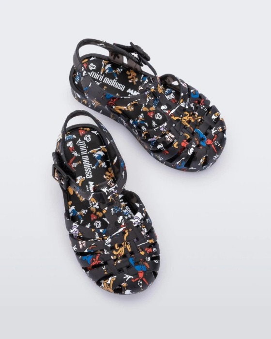 Mini Melissa Possession Mickey & Friends Sandal-Baby Black