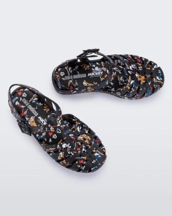Mini Melissa Possession Mickey & Friends Sandal-Kids Black