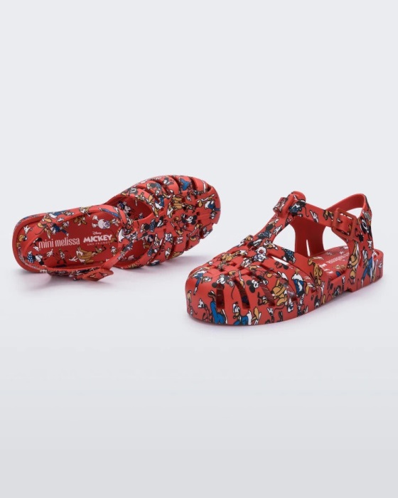 Mini Melissa Possession Mickey & Friends Sandal-Kids Red