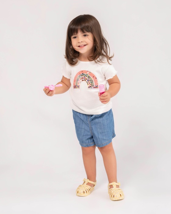 Mini Melissa Possession Print Sandal-Baby & Toddler Yellow