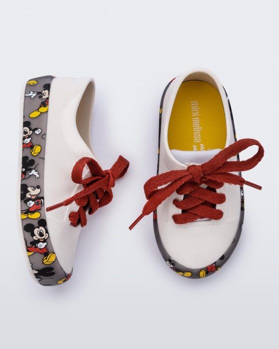 Mini Melissa Street Mickey & Friends Sneaker-Baby White