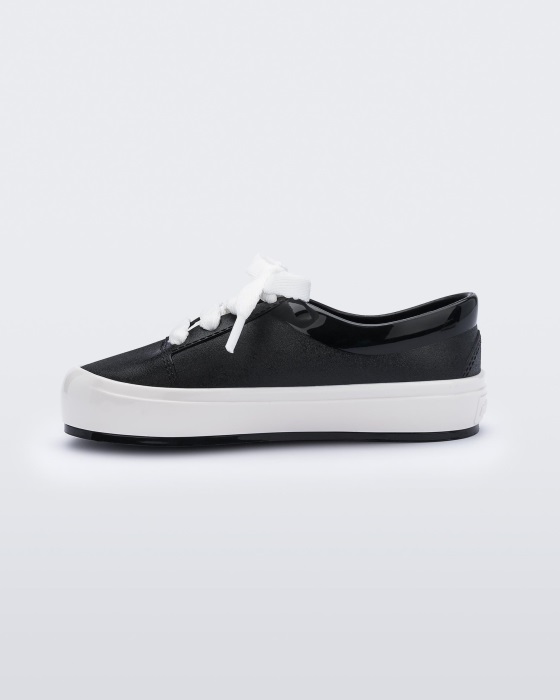 Mini Melissa Street Sneaker-Baby Black-White