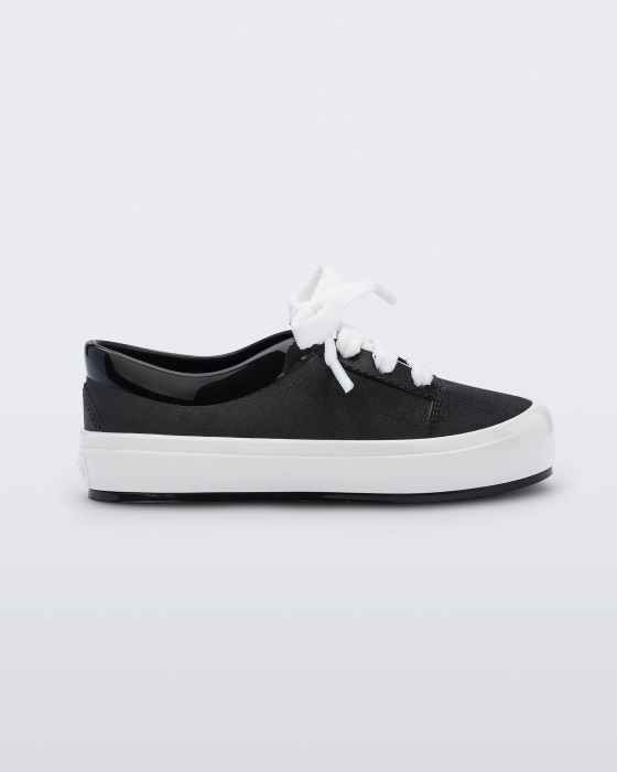Mini Melissa Street Sneaker-Baby Black-White