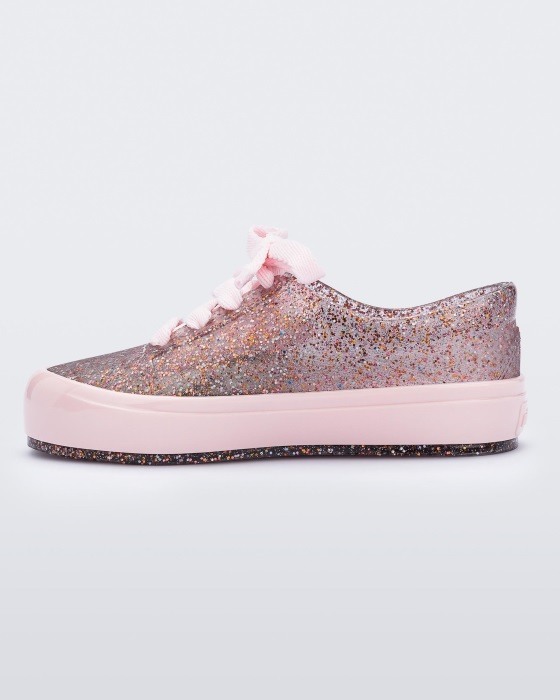 Mini Melissa Street Sneaker-Baby Glitter Pink