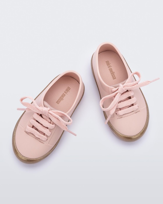 Mini Melissa Street Sneaker-Baby Pink-Glitter