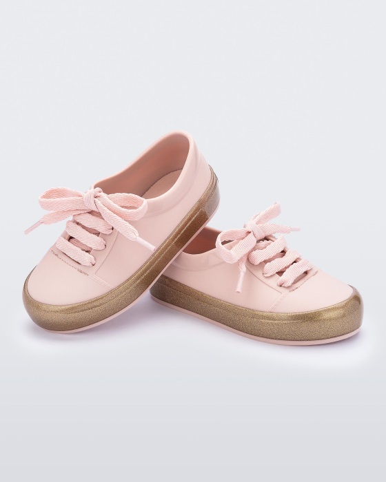 Mini Melissa Street Sneaker-Baby Pink-Glitter