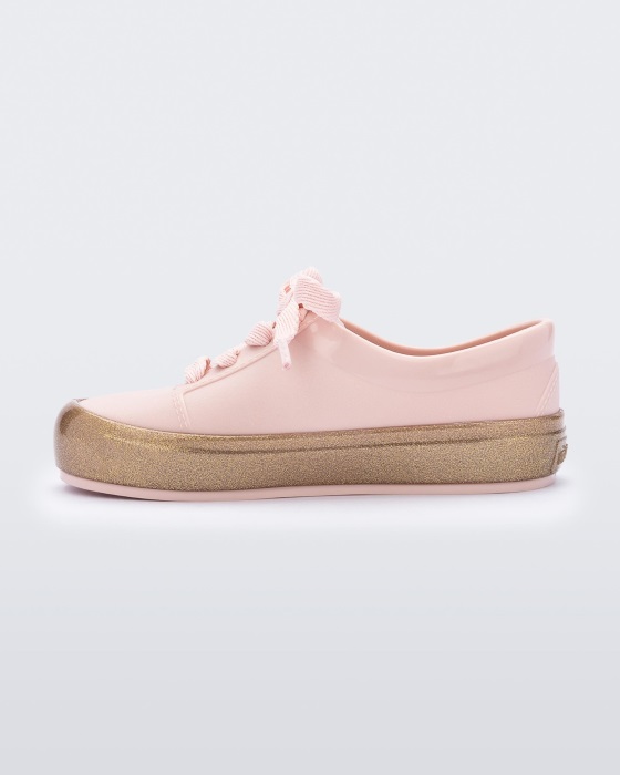 Mini Melissa Street Sneaker-Baby Pink-Glitter