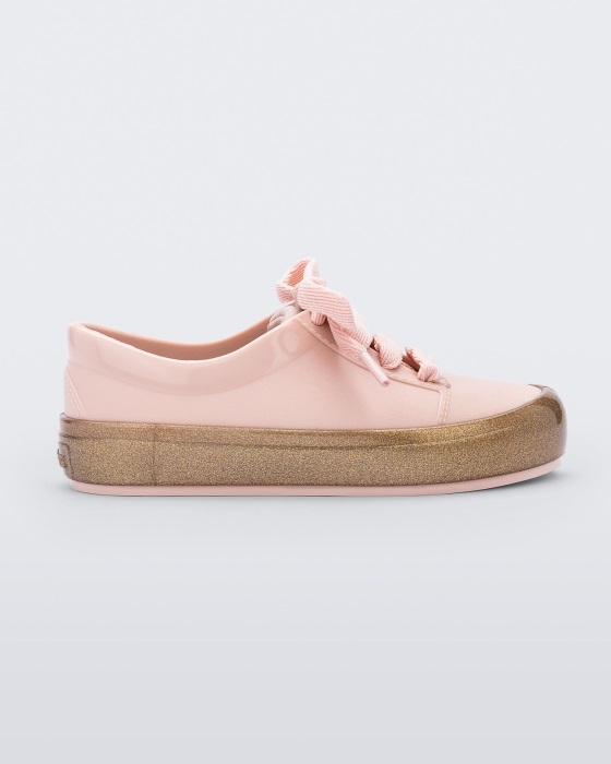 Mini Melissa Street Sneaker-Baby Pink-Glitter