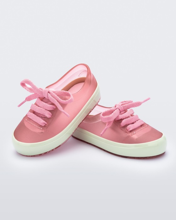Mini Melissa Street Sneaker-Baby Pink-Green