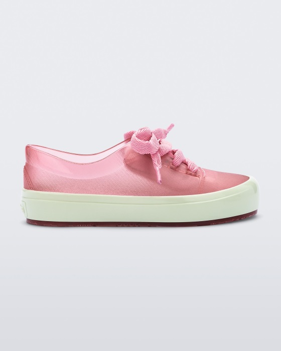 Mini Melissa Street Sneaker-Baby Pink-Green