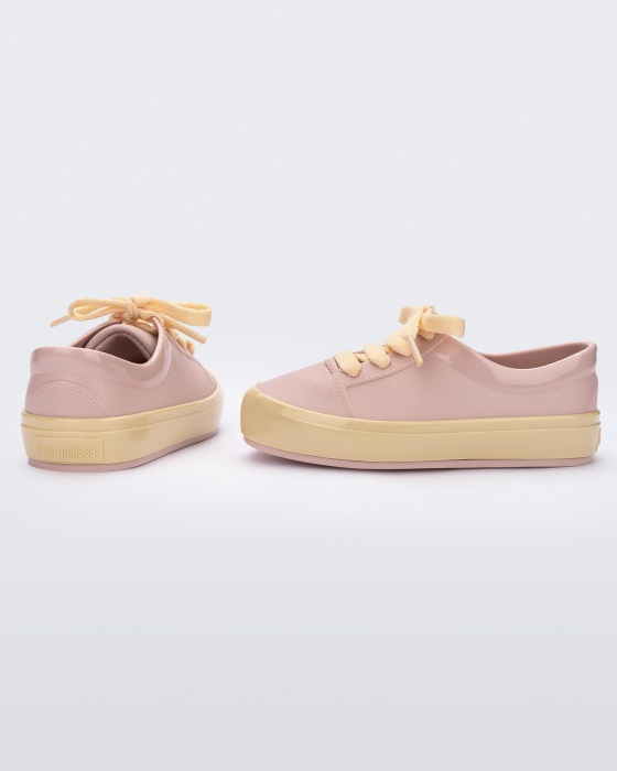 Mini Melissa Street Sneaker-Baby Pink-Yellow