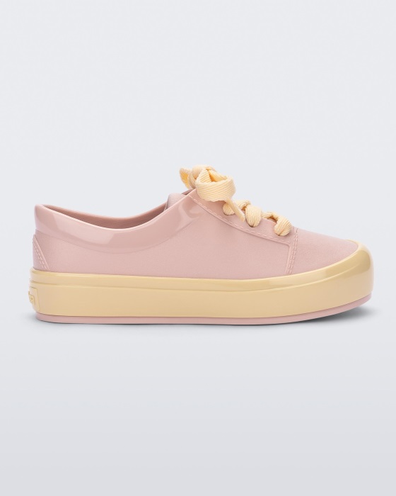 Mini Melissa Street Sneaker-Baby Pink-Yellow