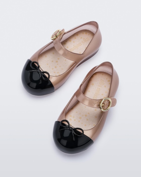 Mini Melissa Sweet Love Cap Toe Flat-Baby Beige