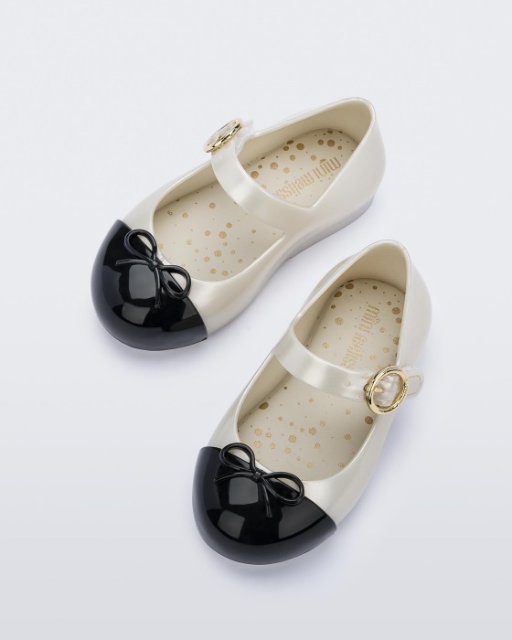 Mini Melissa Sweet Love Cap Toe Flat-Baby White