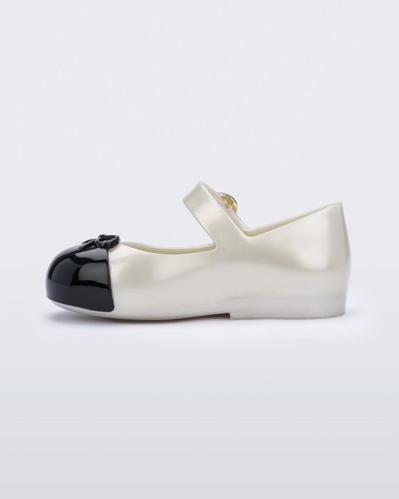 Mini Melissa Sweet Love Cap Toe Flat-Baby White