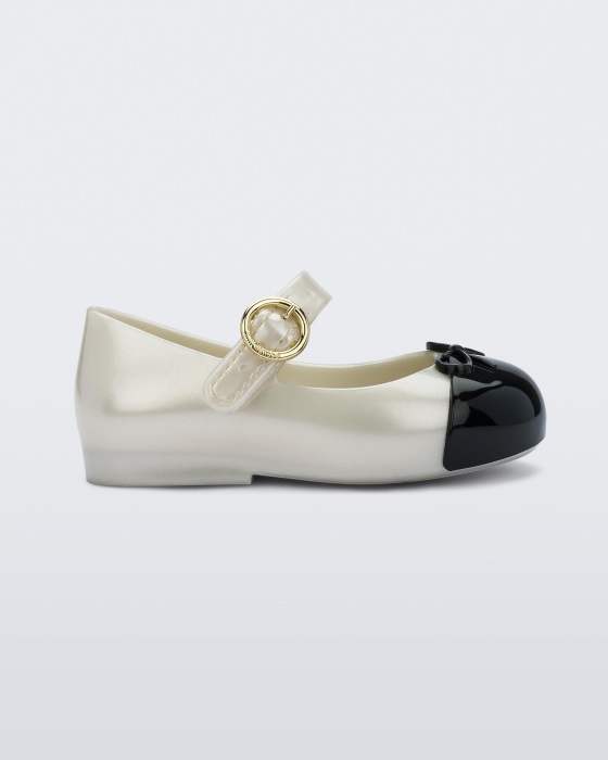 Mini Melissa Sweet Love Cap Toe Flat-Baby White