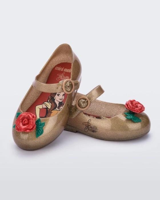 Mini Melissa Sweet Love Disney Princess Flat-Baby Gold