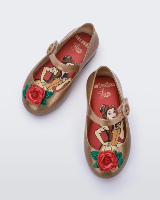 Mini Melissa Sweet Love Disney Princess Flat-Baby Gold