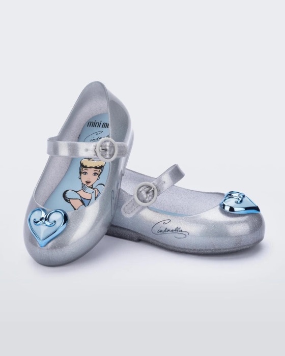 Mini Melissa Sweet Love Disney Princess Flat-Baby Silver