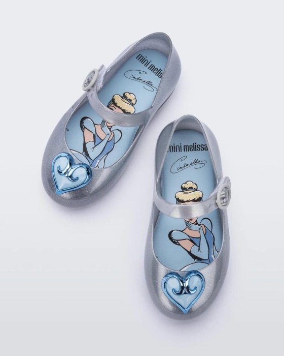 Mini Melissa Sweet Love Disney Princess Flat-Baby Silver