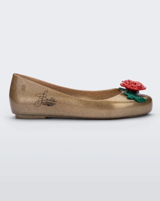 Mini Melissa Sweet Love Disney Princess Flat-Kids Gold
