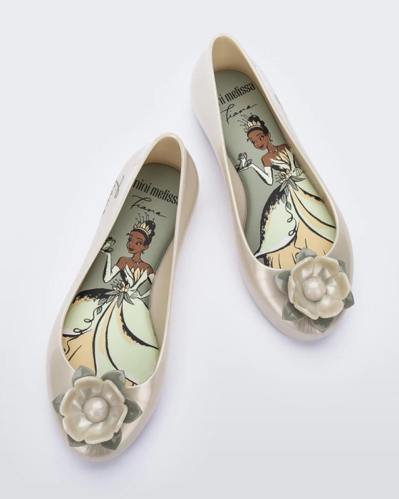 Mini Melissa Sweet Love Disney Princess Flat-Kids Green