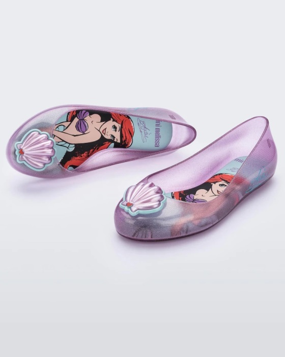 Mini Melissa Sweet Love Disney Princess Flat-Kids Purple