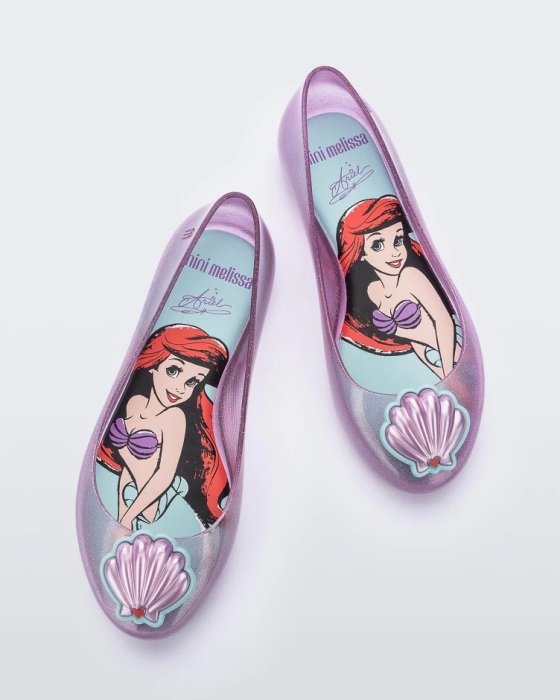 Mini Melissa Sweet Love Disney Princess Flat-Kids Purple