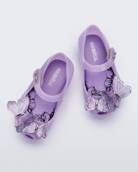 Mini Melissa Ultragirl Butterfly Flat-Baby Lilac