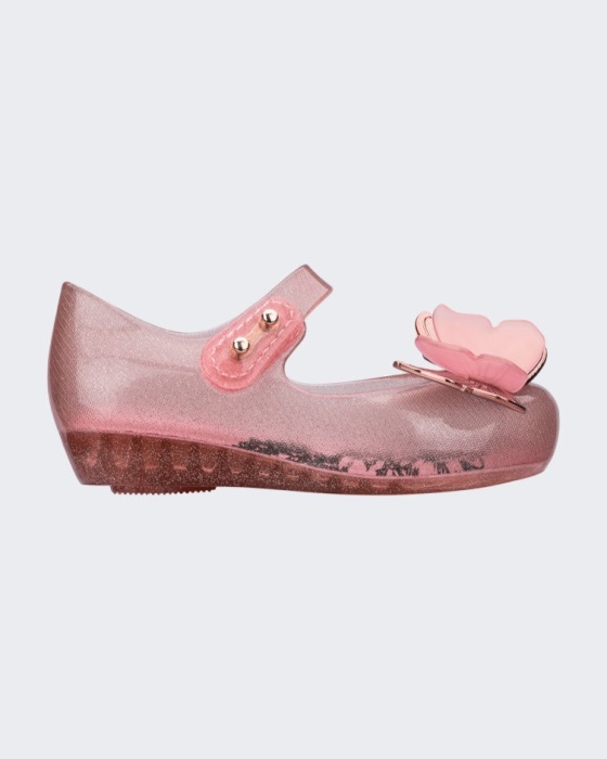 Mini Melissa Ultragirl Butterfly Flat-Baby Pink