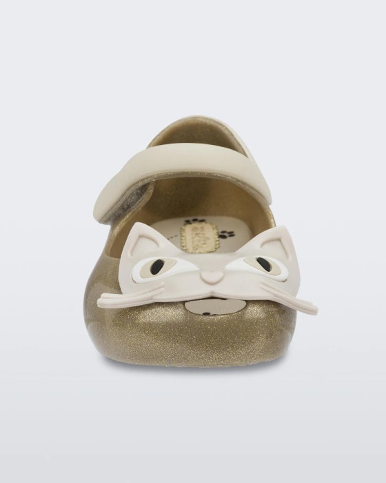 Mini Melissa Ultragirl II Cat Mary Jane Flat-Baby Gold