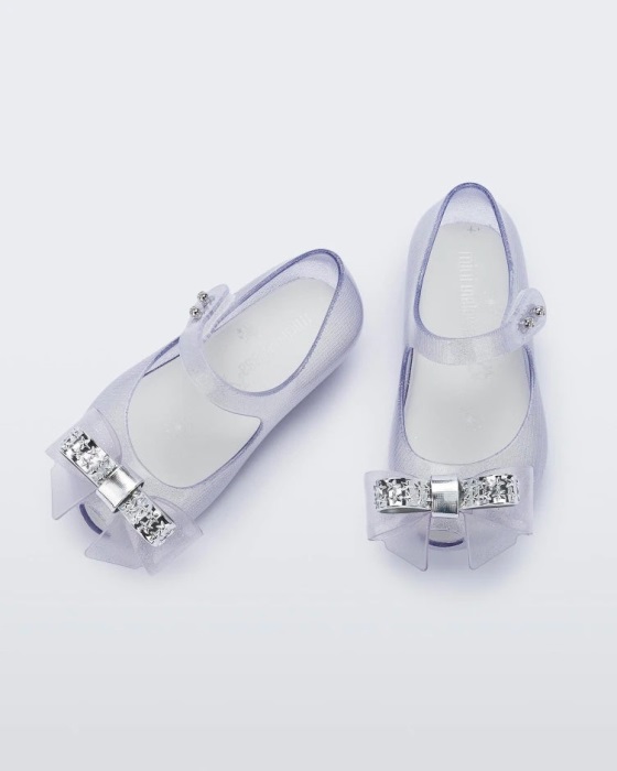 Mini Melissa Ultragirl Stars-Baby Clear Glitter-White