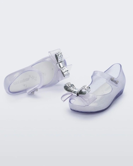 Mini Melissa Ultragirl Stars-Baby Clear Glitter-White