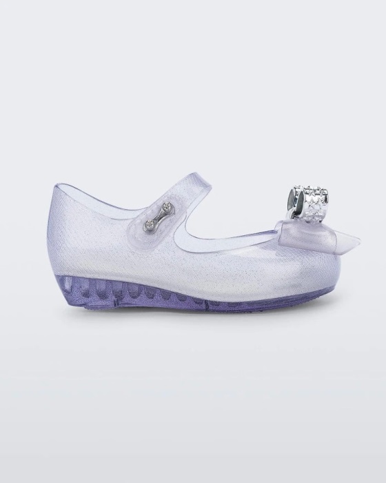 Mini Melissa Ultragirl Stars-Baby Clear Glitter-White