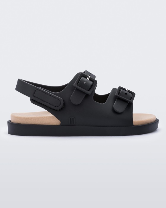 Mini Melissa Wide Sandal-Baby Black-Beige