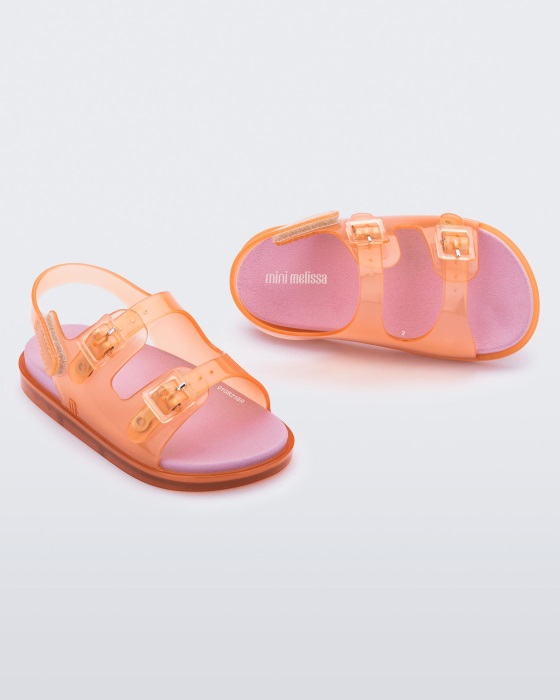 Mini Melissa Wide Sandal-Baby Orange-Pink