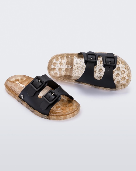 Mini Melissa Wide Sandal-Kids Black