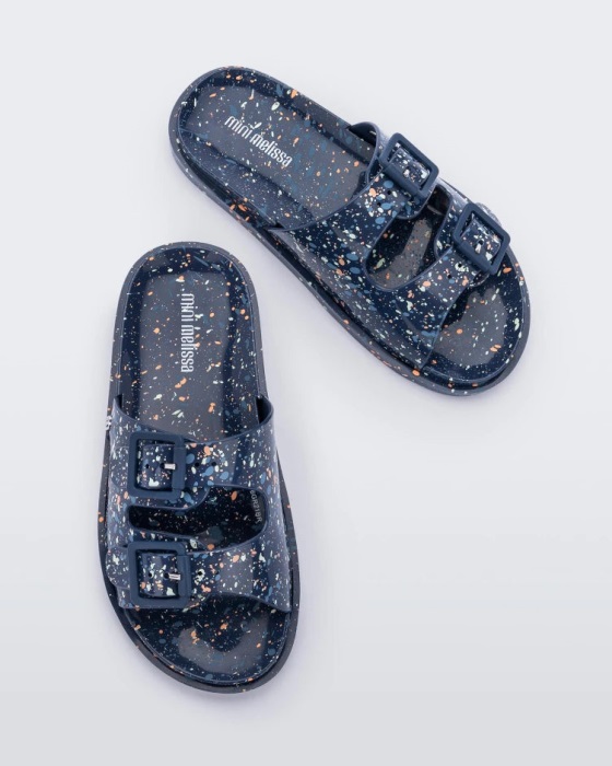 Mini Melissa Wide Sandal-Kids Blue