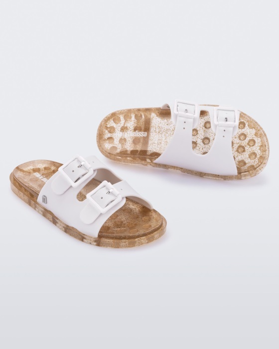 Mini Melissa Wide Sandal-Kids White